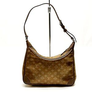Louis Vuitton Pouch Satin Boulogne PM Brown Monogram Shoulder Bag mon-912-091325